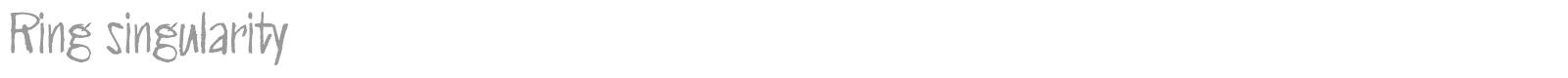 Ring Singularity font preview